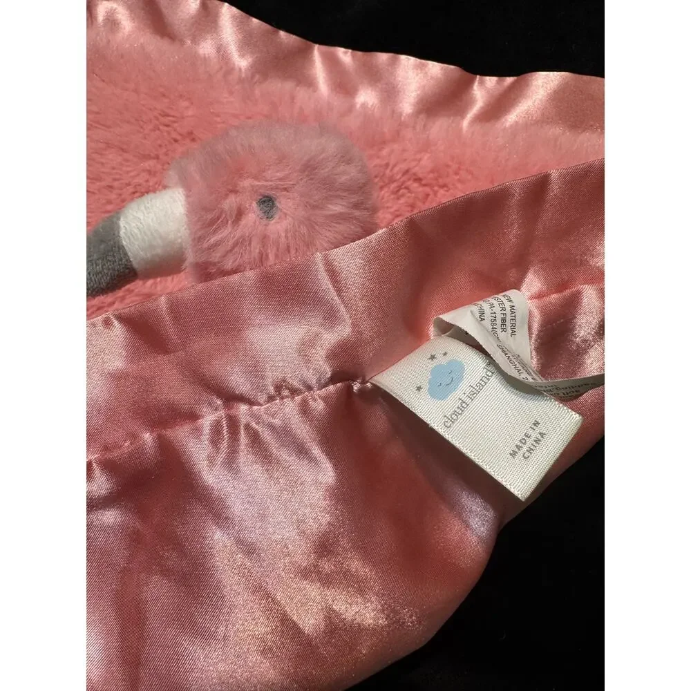 Cloud Island Pink Flamingo Super Soft Baby Security Blanket Lovey Lovie